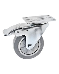 4" Swivel Plate Caster with Brake