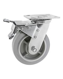 6" Swivel Plate Caster with Brake