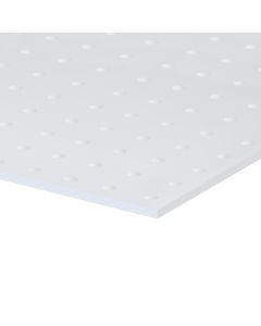 Panel perforado de polietileno de alta densidad blanco - 0,6 cm x 121,9 cm x 243,8 cm