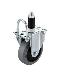 Rueda fija de 4" sobre vástago ESD