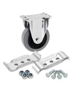 Kit de roulettes fixes de 4" sur plaque ESD