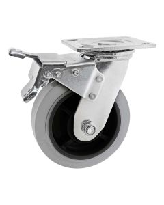 Rueda giratoria de 6" sobre placa con freno ESD