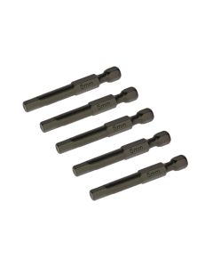 Punta HEX de 5 mm para M6 para llave de impacto - paquete de 5