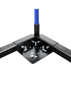 Corner plate for square pipe with hardware | SQS-CORNERP