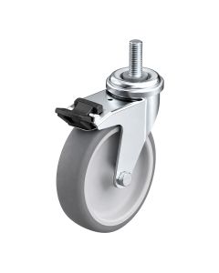 Rueda giratoria de 4" sobre vástago con freno para kit de elevación