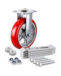 8'' PLATE FIX CASTER KIT