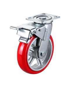 8" Swivel Plate Caster with Brake