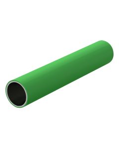 Tubo de acero verde de 4 m con PE