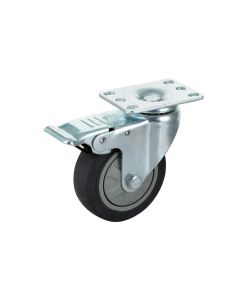 4" Swivel Plate Caster with Brake