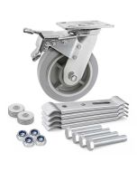 6" Swivel Plate Caster with Brake - Kit