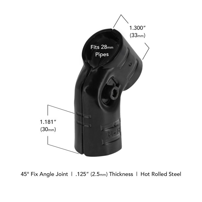 Metal 45° angle joint set