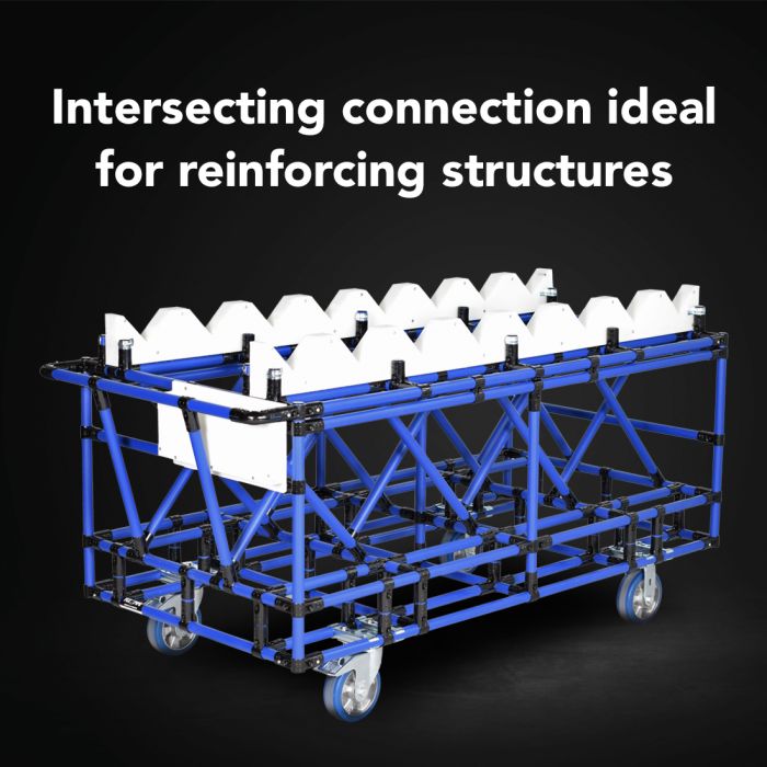Metal 90° superimposed joint set