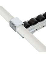 Soporte con tope rebajado para riel de rodillos R40