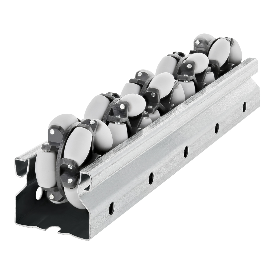 ROLLER TRACK STEEL BI-DIRECTIONAL 40 MM X 4 FT
